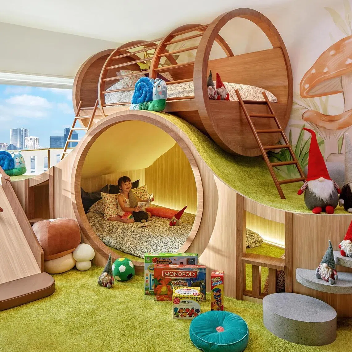 ecstay15 - The gnome-themed hotel rooms evoke a setting straight out of a fantasy storybook.


PHOTO: PARKROYAL COLLECTION MARINA BAY, SINGAPORE