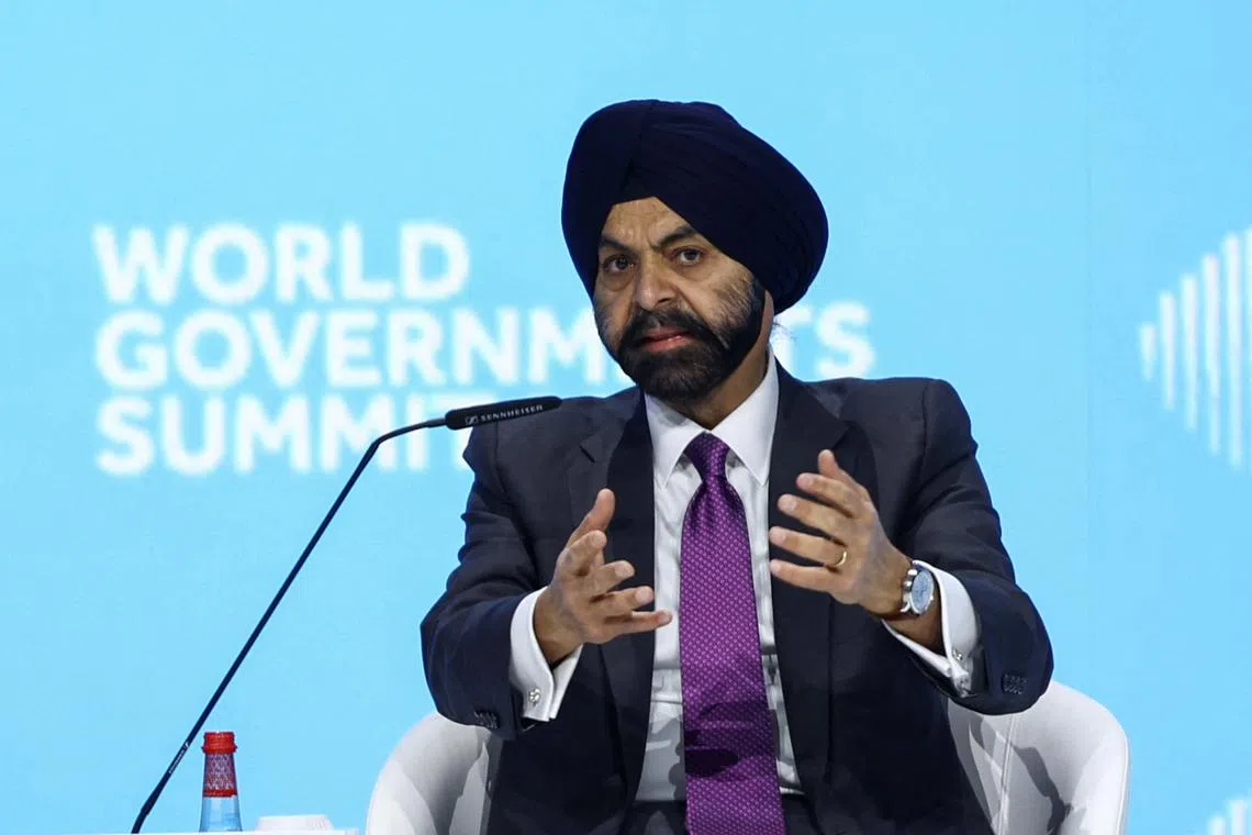 FILE PHOTO: World Bank Group President Ajay Banga speaks during the World Governments Summit, in Dubai, United Arab Emirates, February 12, 2024. REUTERS/Amr Alfiky/File Photo