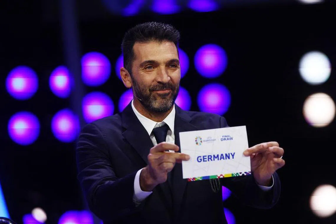 Soccer Football - UEFA Euro 2024 Final Draw - Elbphilharmonie Hamburg, Hamburg, Germany - December 2, 2023 Gianluigi Buffon draws Germany REUTERS/Kai Pfaffenbach