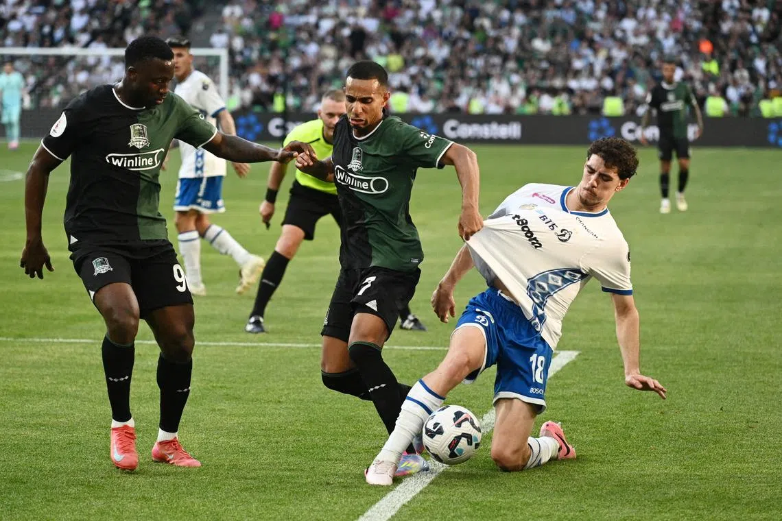 Krasnodar celebrate first Russian league title | The Straits Times