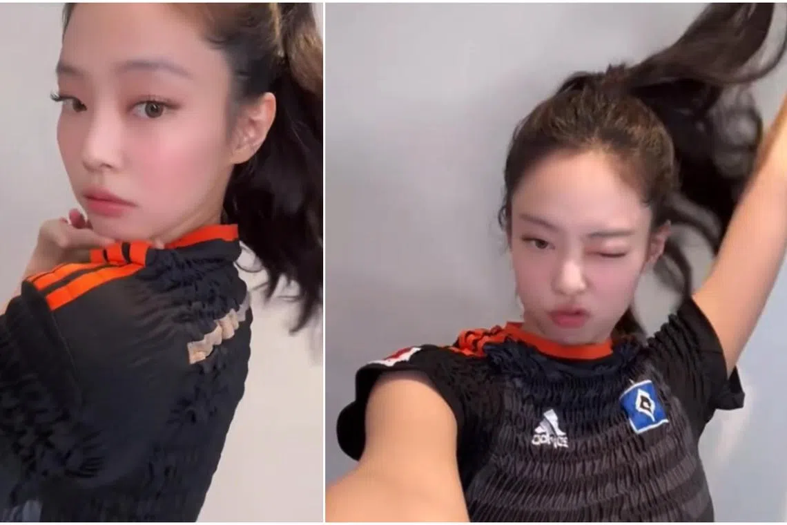 Blackpink's Jennie posed her first video clip on TikTok on June 19.