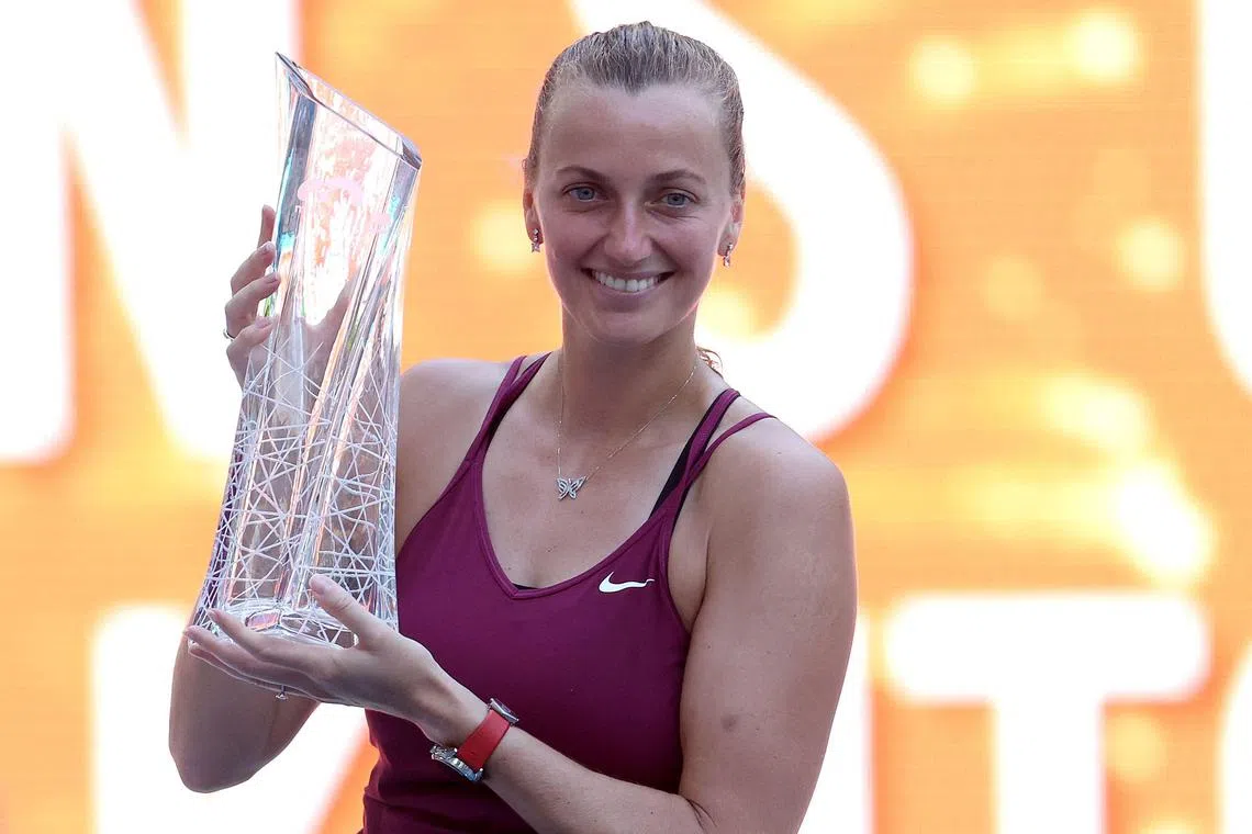 Czech Republic's Petra Kvitova, appearing in her first Miami final at the age of 33, triumphed 7-6 (16/14) 6-2 at Hard Rock Stadium.