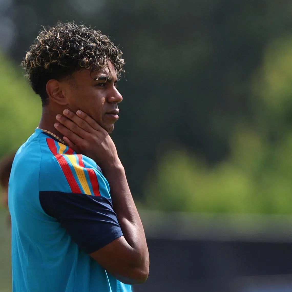Soccer Football - FIFA World Cup 2026 - Spain Training - Kennesaw State University, Kennesaw, Georgia, U.S. - June 14, 2026 Spain's Lamine Yamal during training IMAGN IMAGES via REUTERS/Jordan Godfree