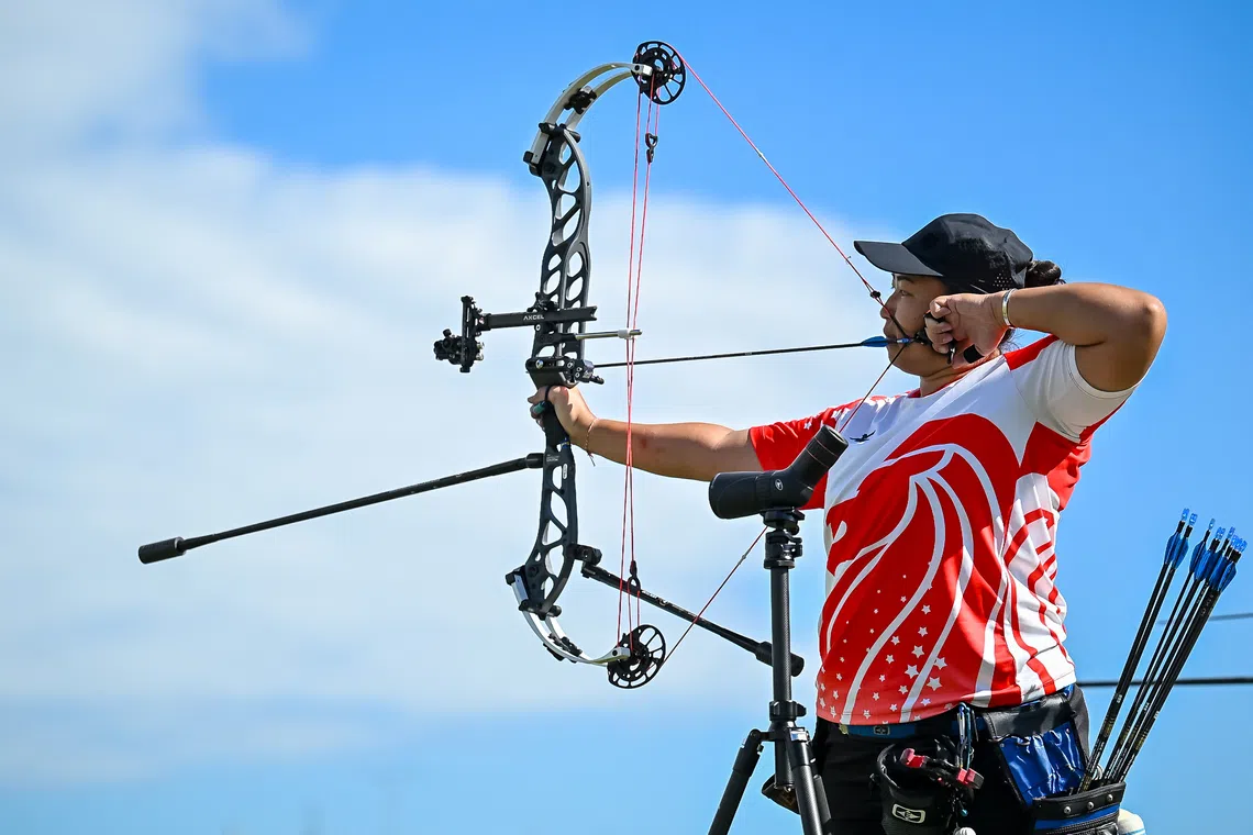 Singaporean archer Madeleine Ong will be in action in the women's compoud individual final on Dec 18.