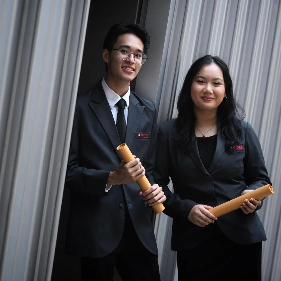 Mr Luke Quek, 20, and Ms  Ayuni Nur Izyanti Md Zuraimi, 19, are recipients of the National Youth Achievement Award (NYAA) gold award.