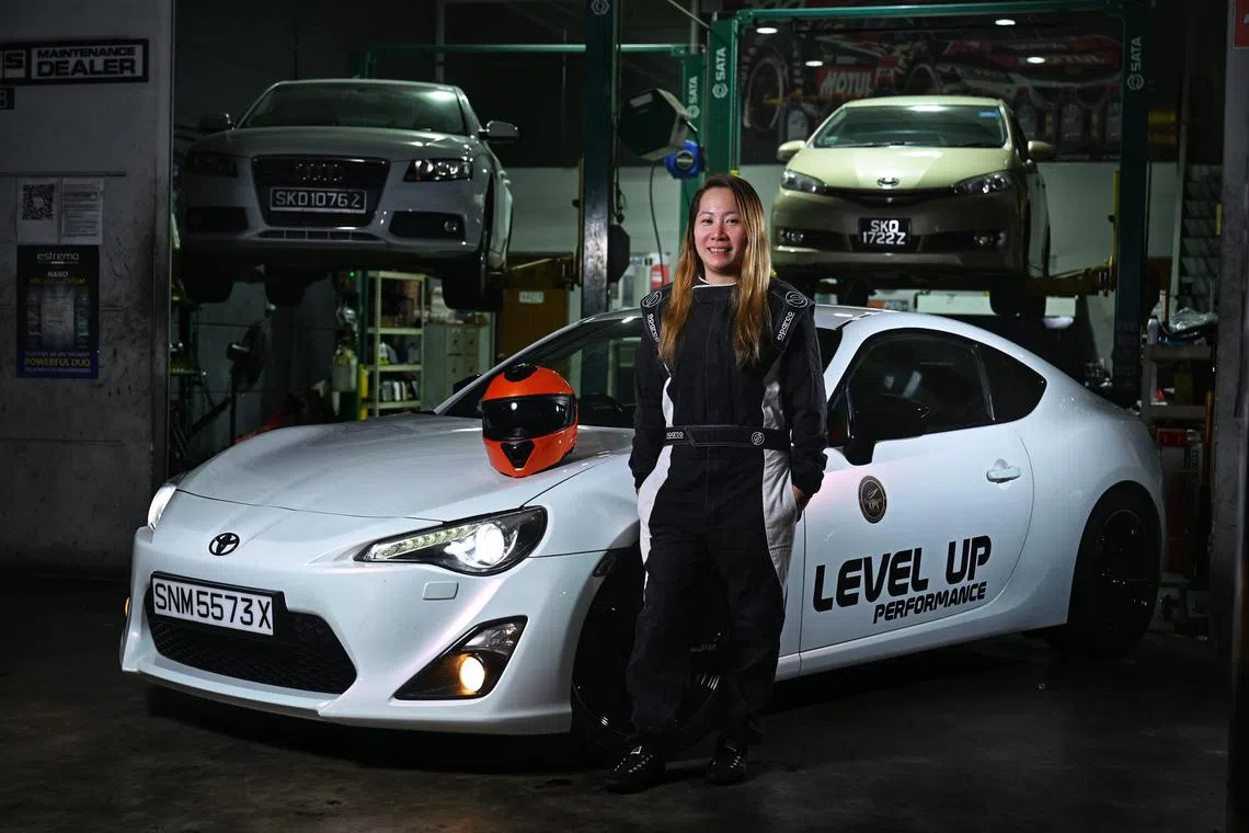 ST20241022_202476800348 jlgt86 Chong Jun Liang
Janice Oo and her Toyota GT86 photographed at her workshop in Woodlands on Oct 22, 2024. For Me And My Car in the motoring pages
