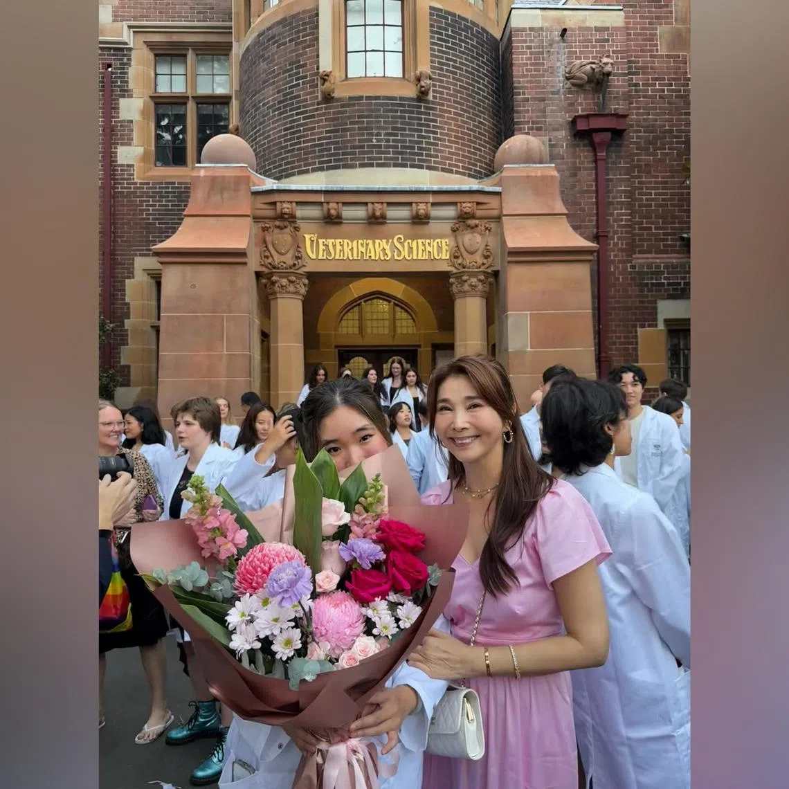 Chen Xiuhuan (right) posted a photo with her daughter Shavinne Tsai on social media on Feb 21.