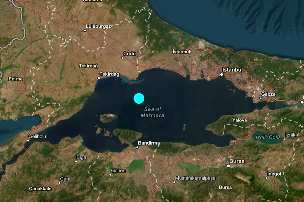AFAD said the tremor centred in the Marmara Sea, southwest of Istanbul, along a fault line long seen as a risk for the city of 16 million people.