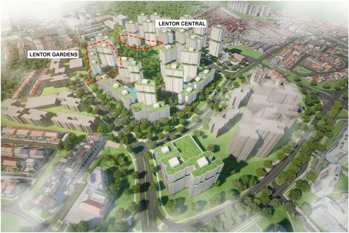 The two parcels are located within the new Lentor Hills estate near Lentor MRT Station along the Thomson-East Coast Line.