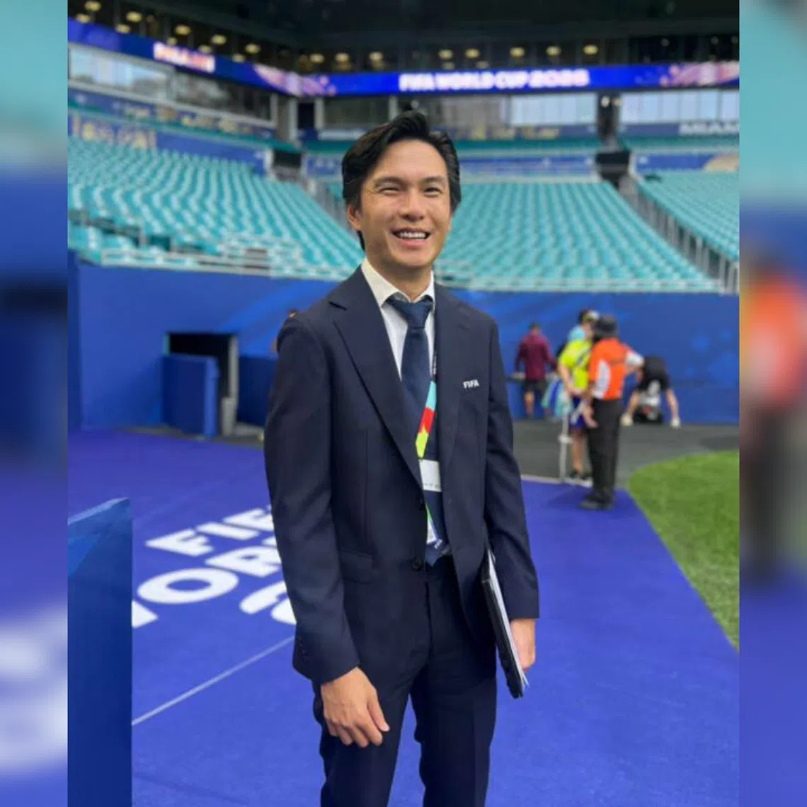 Singaporean Samuel Tan is serving as a match coordinator at the 2026 World Cup, ensuring everything runs smoothly during matches.