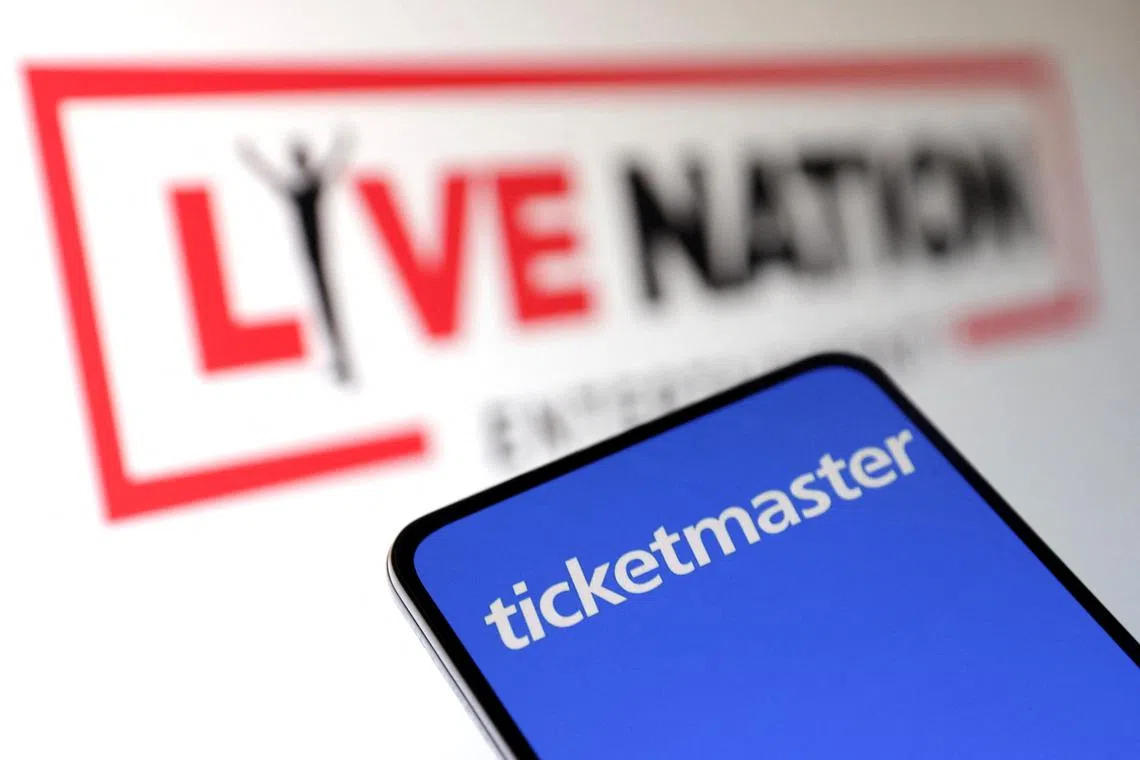 Live Nation Entertainment and Ticketmaster logos are seen in this illustration taken May 23, 2024. REUTERS/Dado Ruvic/IllustrationLive Nation Entertainment and Ticketmaster logos are seen in this illustration taken May 23, 2024. REUTERS/Dado Ruvic/Illustration