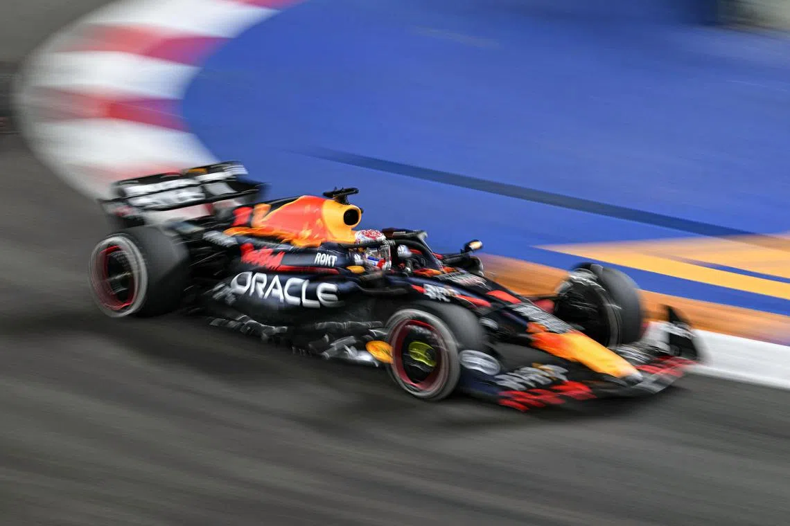 Red Bull's Max Verstappen at the Formula One Singapore Airlines Singapore Grand Prix. 
