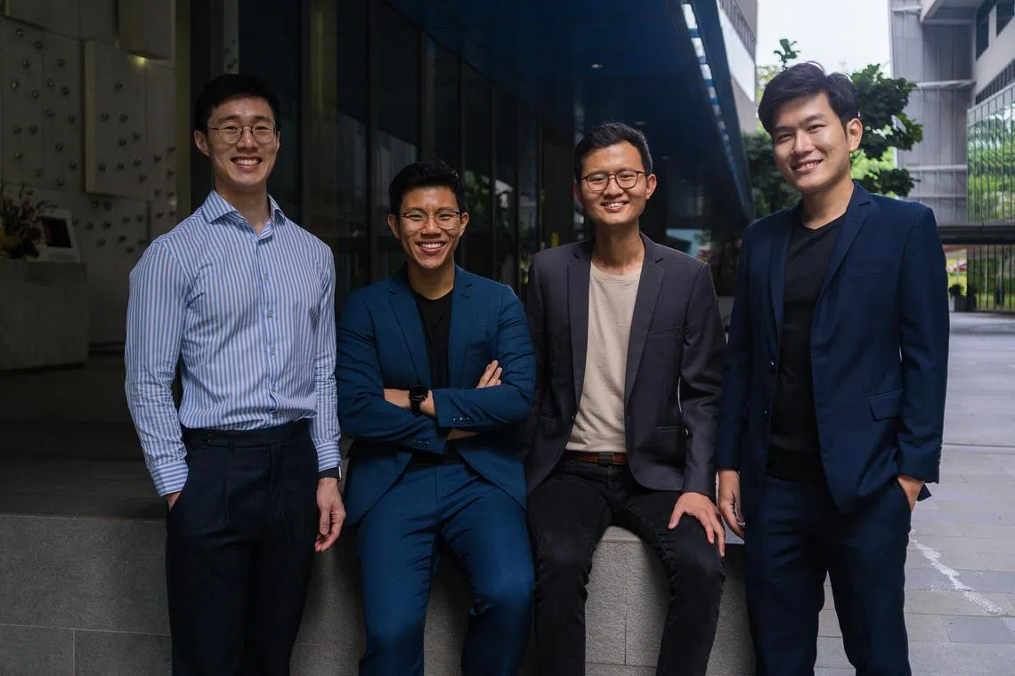 Mito Health co-founders (from left to right) Dr Ryan Ware, Mr Kenneth Lou, Mr Joel Kek, Mr Tee-Ming Chew.