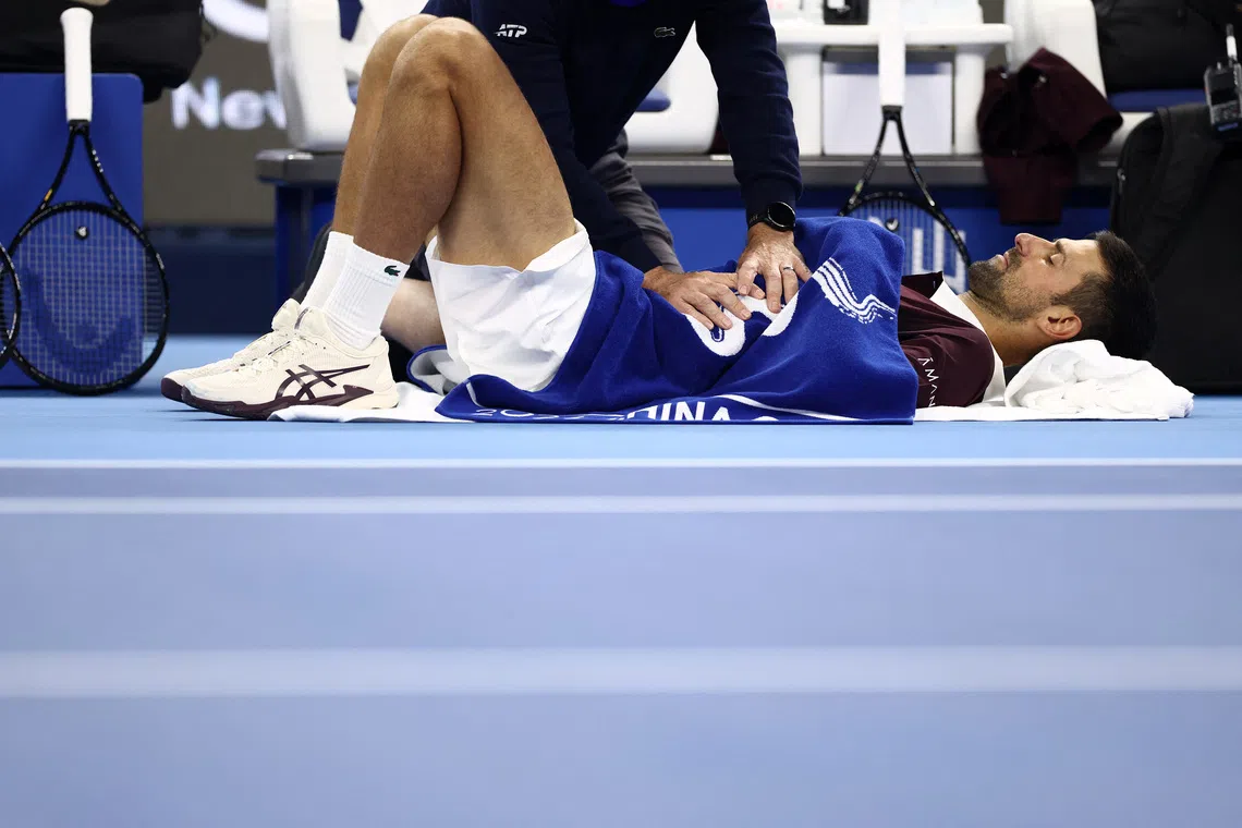 Djokovic says season has been ‘a big, big struggle’ after latest medical timeout