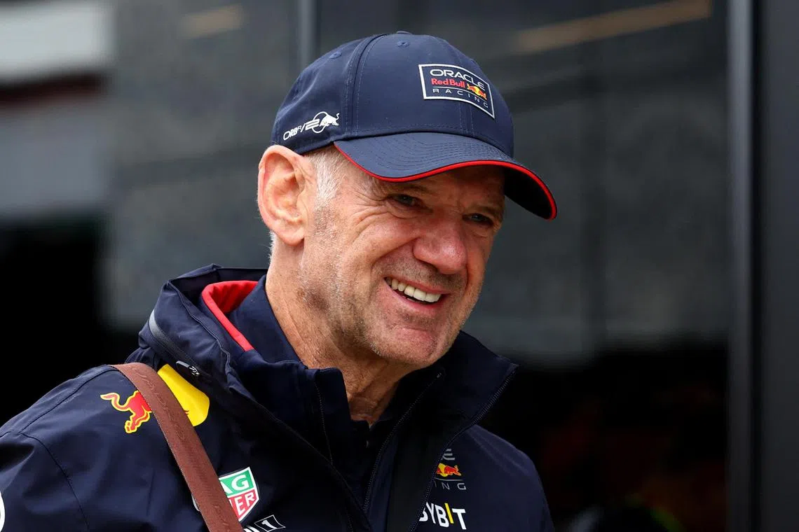Cars designed by Adrian Newey have won 25 drivers’ and constructors’ championships for Williams, McLaren and Red Bull. 