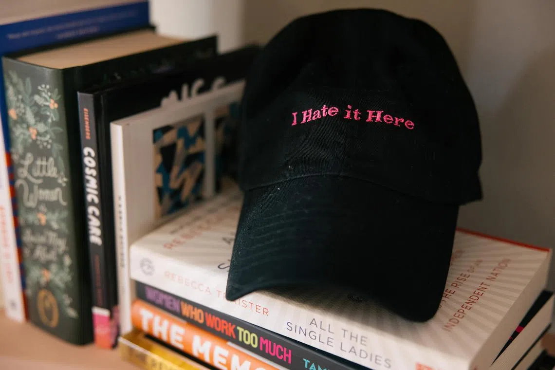 Ñ EMBARGO: NO ELECTRONIC DISTRIBUTION, WEB POSTING OR STREET SALES BEFORE 5:01 A.M. ET ON SATURDAY, AUG. 3, 2024. NO EXCEPTIONS FOR ANY REASONS Ñ A hat displays the name of Hebba YoussefÕs newsletter at her office in Vienna, Va., on July 17, 2024. Youssef, the chief people officer at Workweek, says human resources employees are compassionate, but many employees view them as evil.  (Alyssa Schukar/The New York Times) 