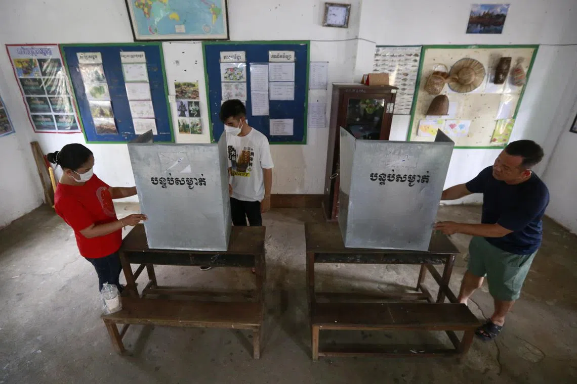 About 9.7 million of Cambodia’s 16 million people are eligible to vote in the election for a national assembly.