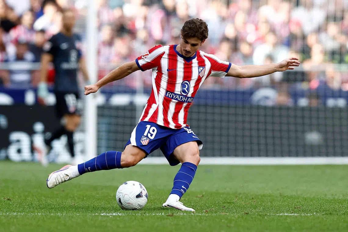 Atletico Madrid’s Julian Alvarez in action against Villareal on Aug 23.