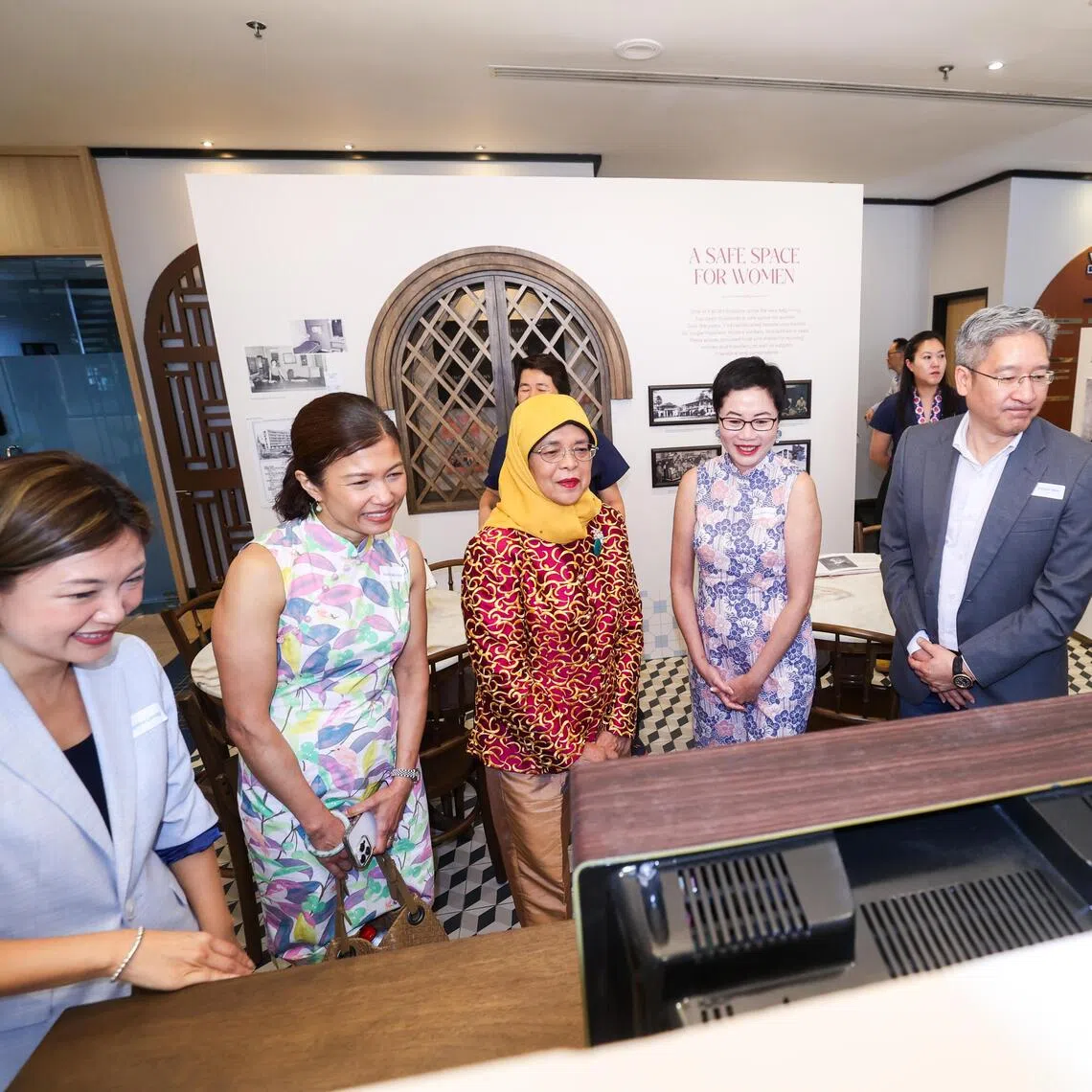 CMG20251028-NgohSB01/吴先邦/王辉雯/YWCA's 150-Year Legacy Unveiled in New "Empowered by Love" Gallery, Featuring Lost Heritage Recipes  [YWCA Fort Canning, Peace Room, Level 3] 10.35AM Guided Gallery Tour with GOH Halimah Yacob