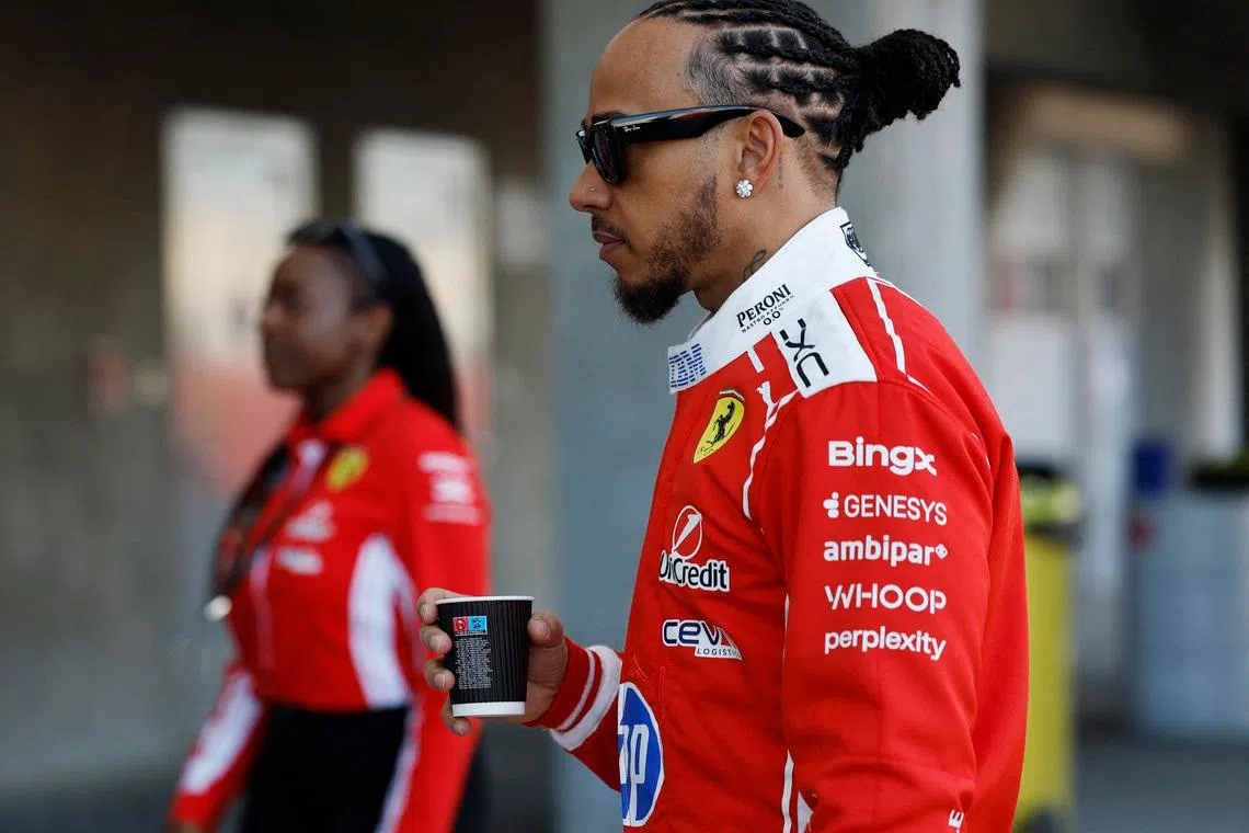 Formula One F1 - Pre Season Testing - Bahrain International Circuit, Sakhir, Bahrain - February 11, 2026 Ferrari's Lewis Hamilton ahead of the pre-season testing REUTERS/Hamad I Mohammed