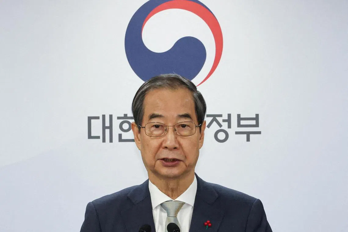  Prime Minister Han Duck-soo as made acting president on Dec 14 after President Yoon's impeachment.