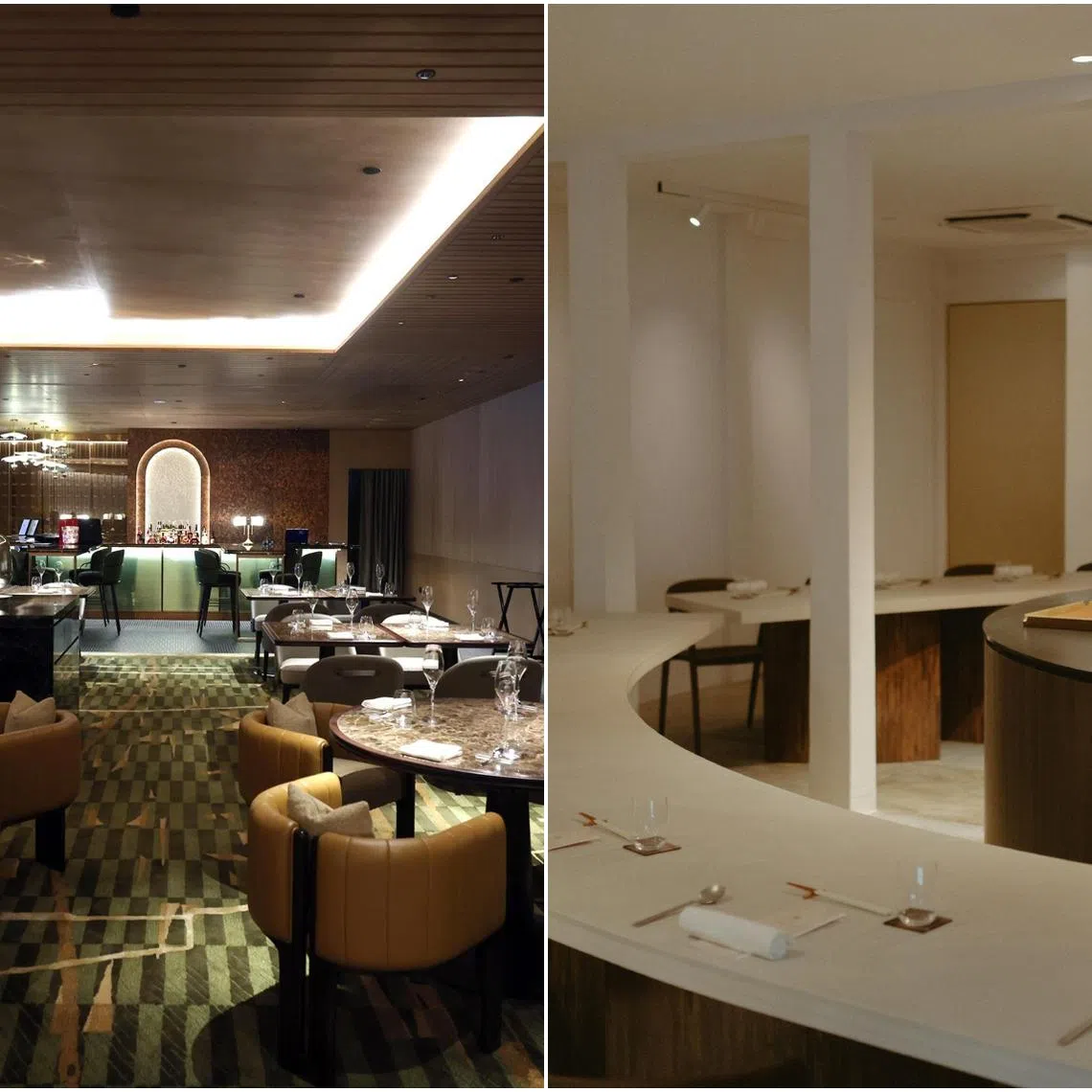 (From left) Sugarra restaurant at Resorts World Sentosa, progressive Asian fine-dining restaurant Asu. 