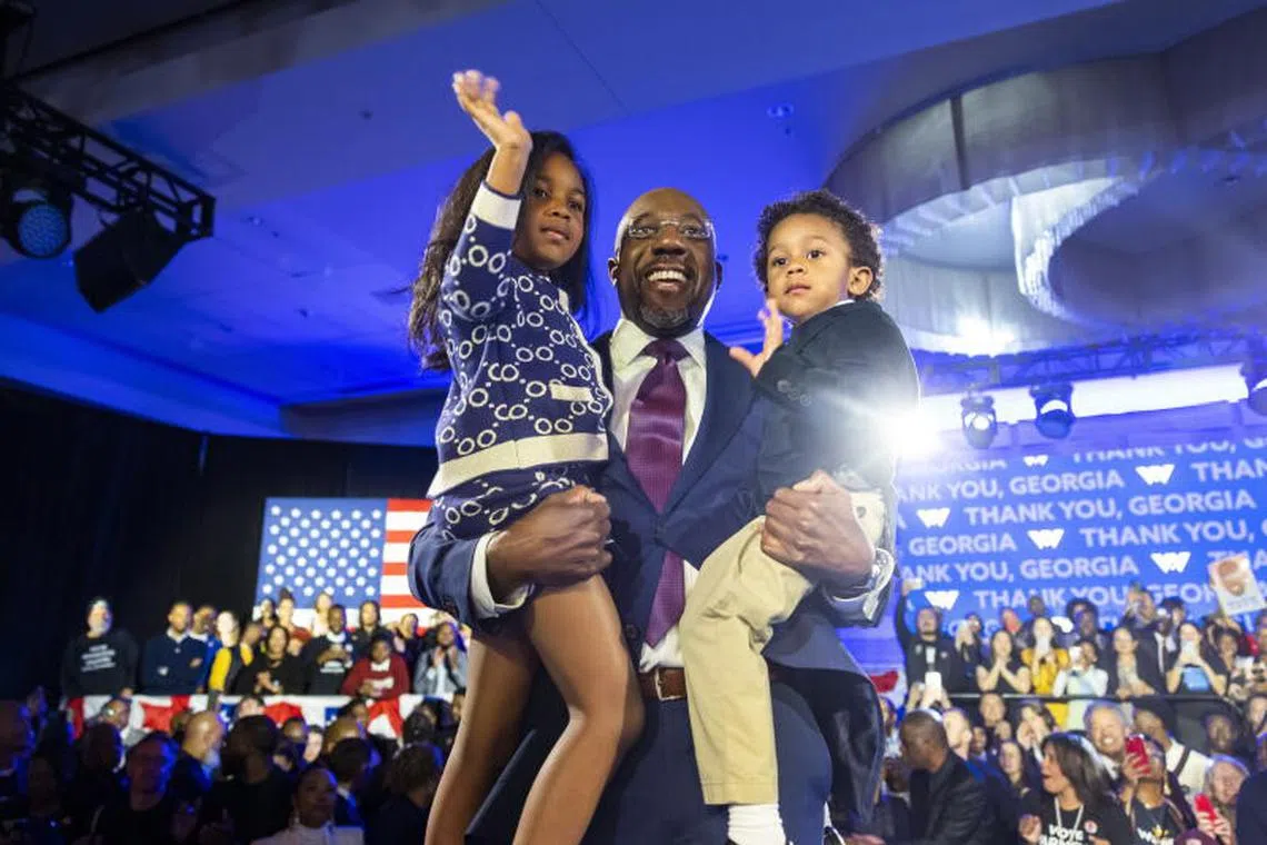 Mr Raphael Warnock’s victory cements Georgia as a battleground state certain to play a prominent role in the 2024 election.