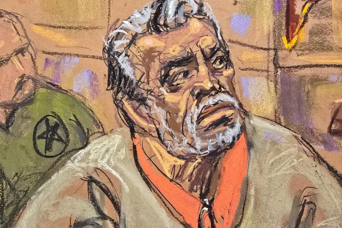 FILE PHOTO: Accused Mexican former drug lord Ismael \"El Mayo\" Zambada appears in Brooklyn federal court, New York, U.S, October 18, 2024, in this courtroom sketch. REUTERS/Jane Rosenberg/File Photo