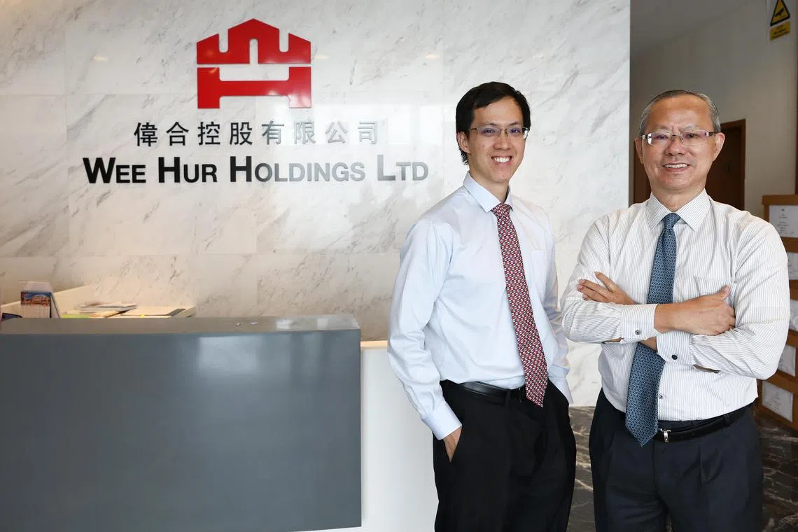 Goh Wee Ping (left), Chief Executive Officer of Wee Hur Capital and Goh Yeow Lian (right), Executive Chairman and Managing Director of Wee Hur Holdings.