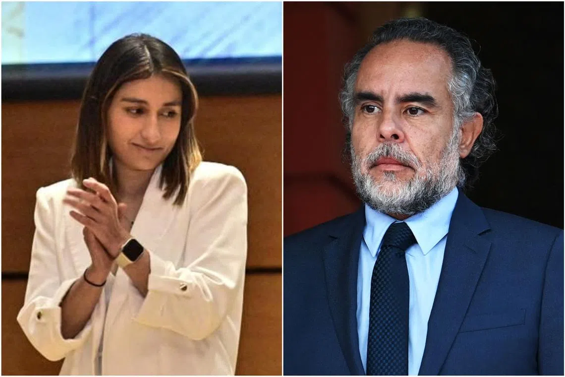 The claims have seen key aides Ms Laura Sarabia (left) and Mr Armando Benedetti forced to step down.