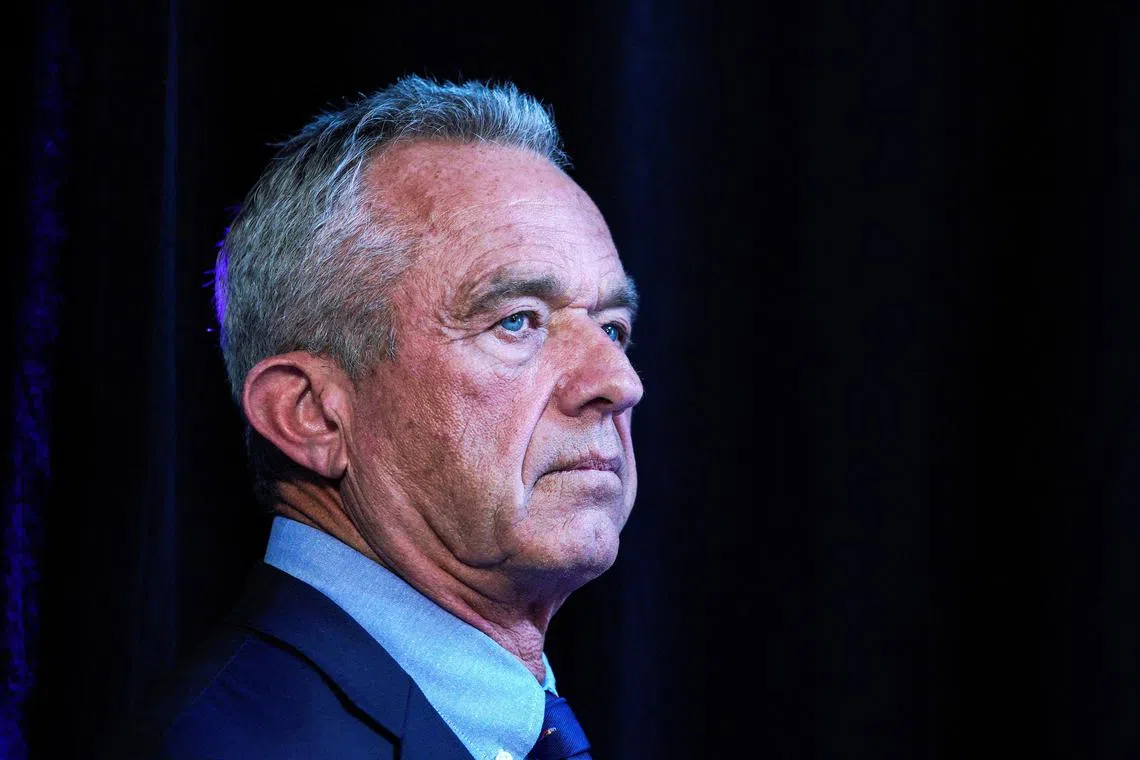 FILE PHOTO: Robert F. Kennedy Jr. attends a press conference in New York, U.S., May 1, 2024. REUTERS/Eduardo Munoz/File Photo