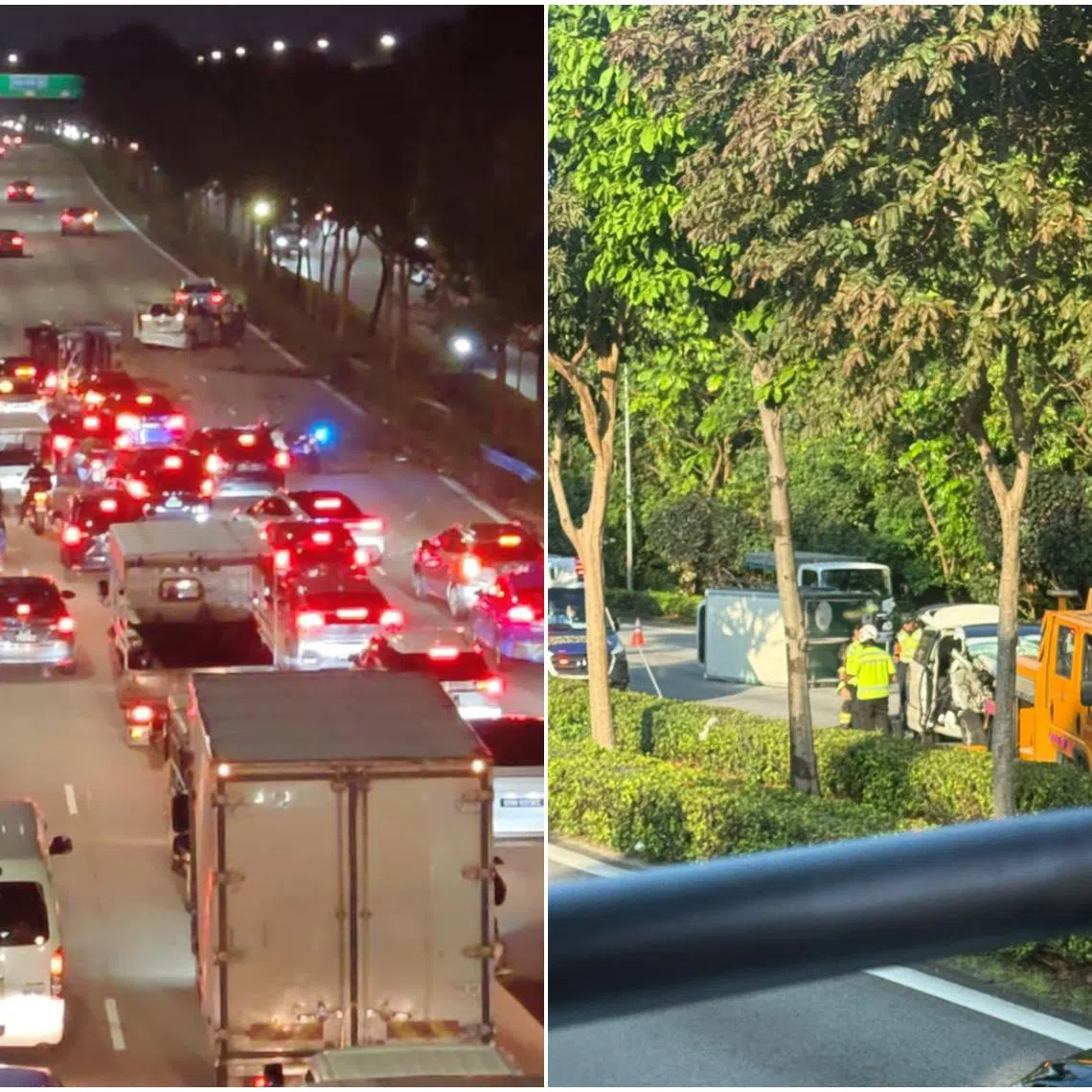 According to tweets by LTA, the accident happened on the stretch towards SLE.