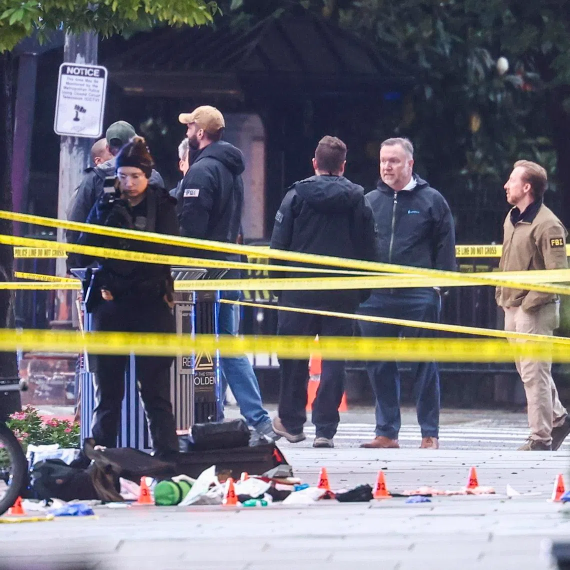 US Secret Service officers on the scene of a shooting near the White House complex following reports of gunfire on May 23.