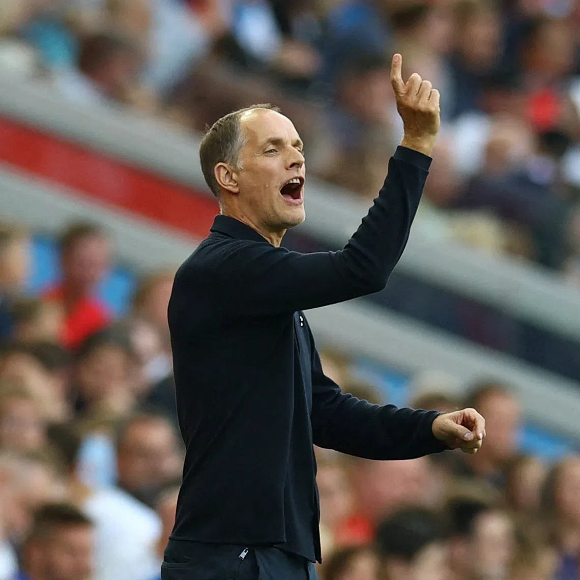FILE PHOTO: Soccer Football - World Cup - UEFA Qualifiers - Group K - England v Andorra - Villa Park, Birmingham, Britain - September 6, 2025 England manager Thomas Tuchel reacts Action Images via Reuters/Matthew Childs/File Photo