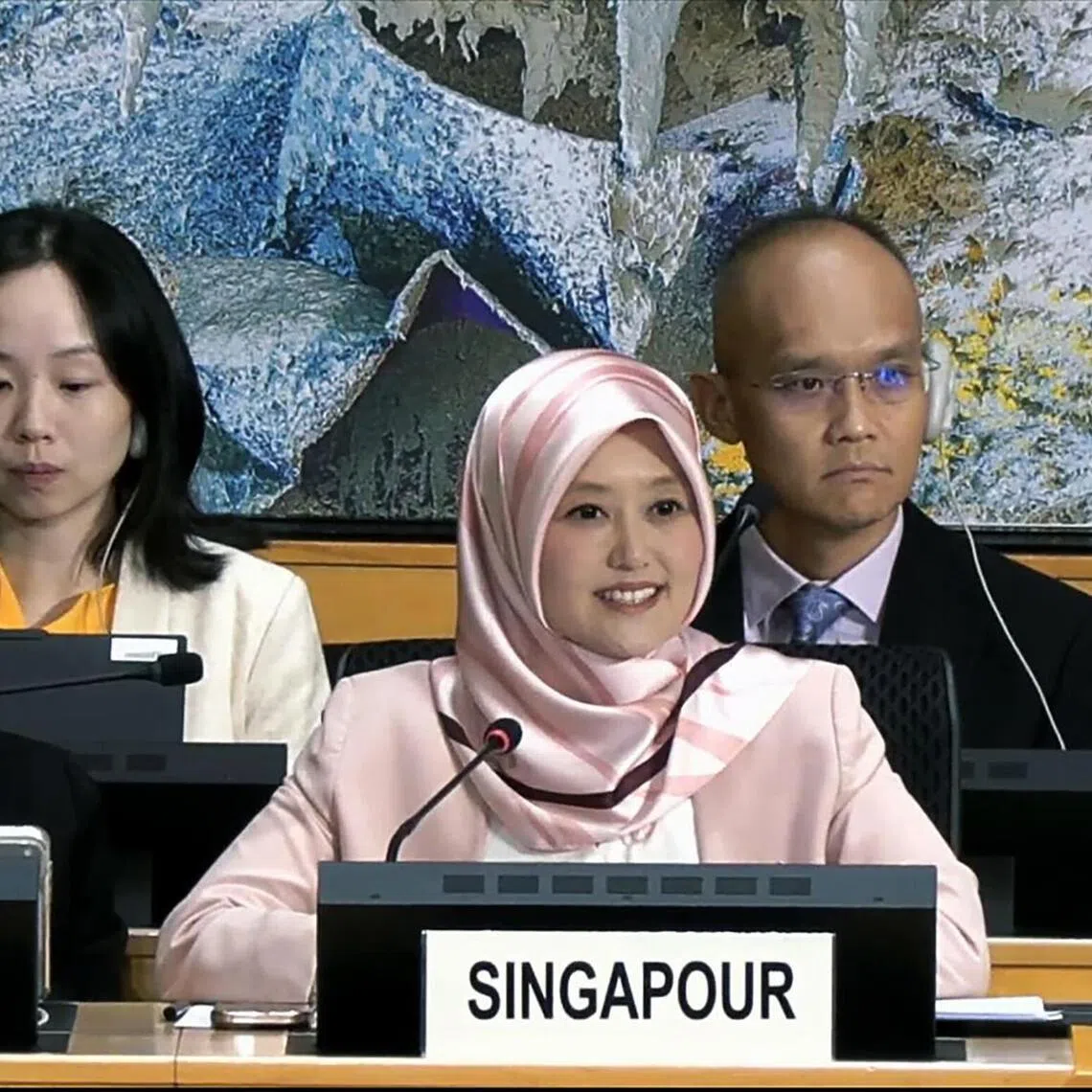 Minister of State for Health Rahayu Mahzam led Singapore’s delegation at the fourth Universal Periodic Review in Geneva, Switzerland. 