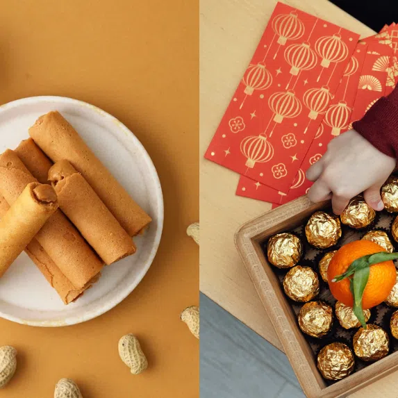 CNY sales in Singapore, love letters, chocolates and oranges