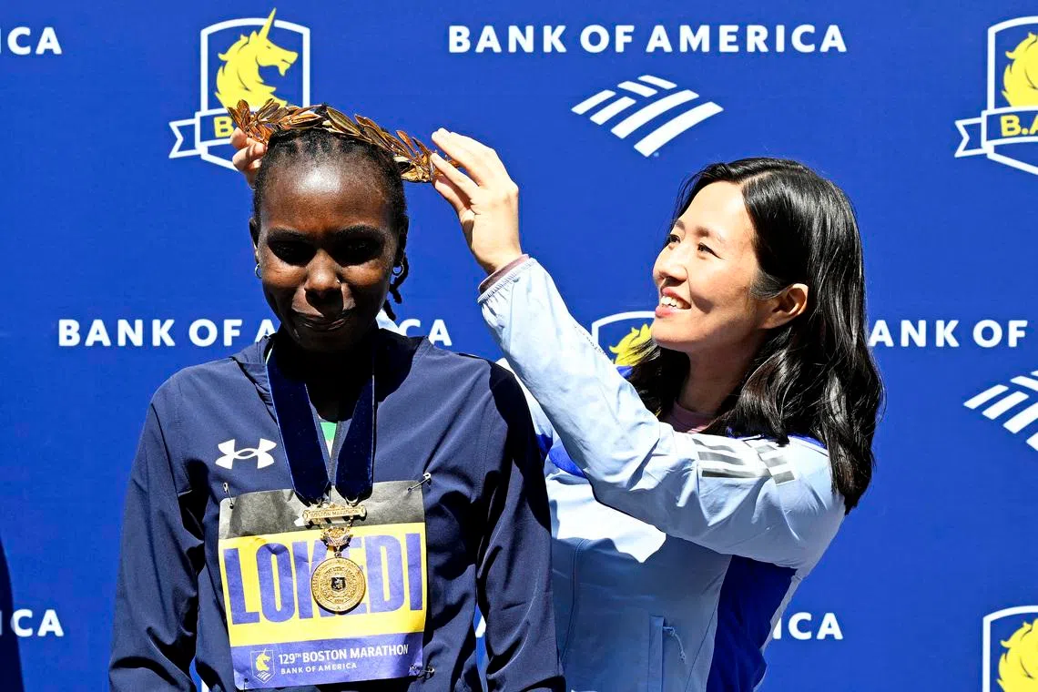Lokedi aims to repeat Boston Marathon win after record-breaking run