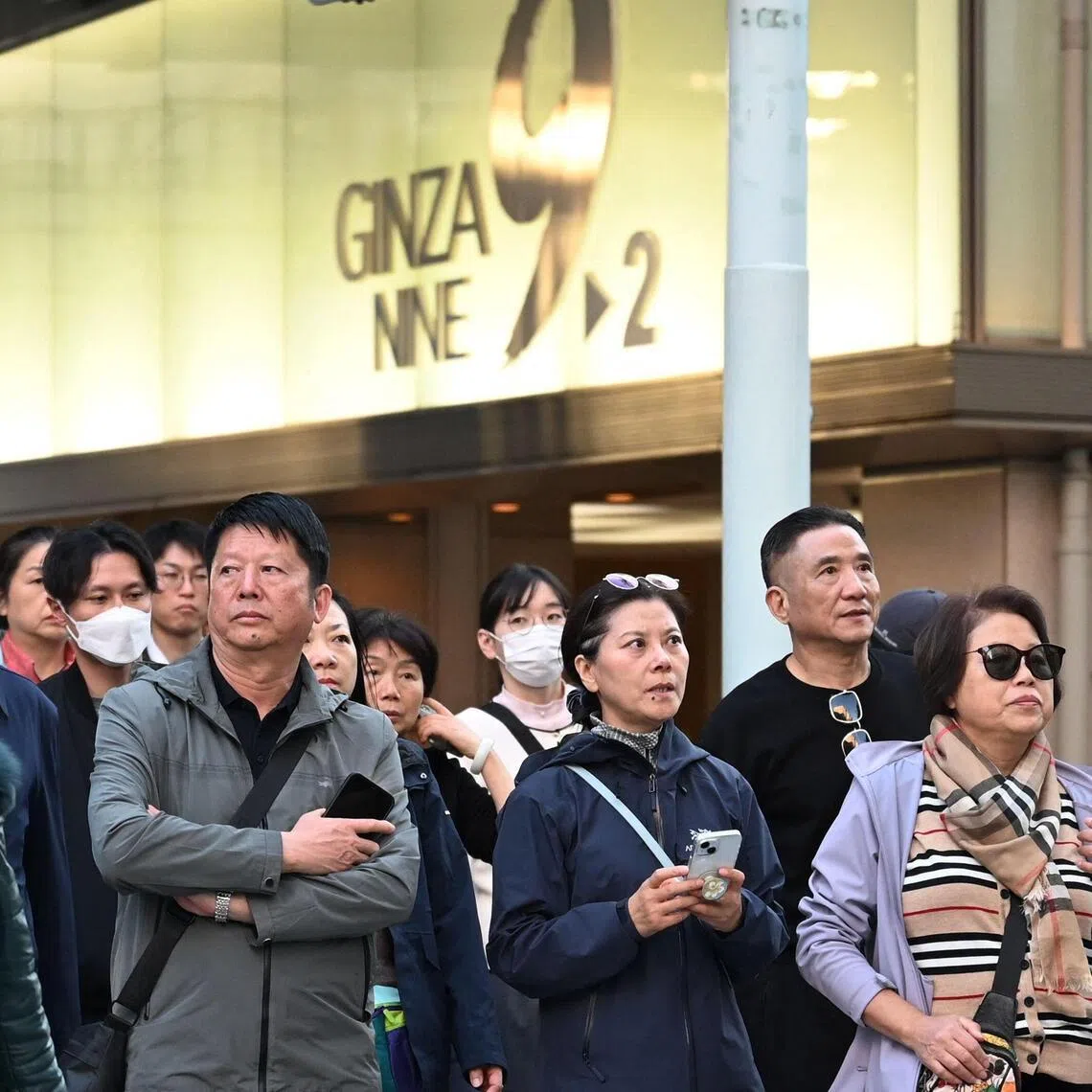 The number of Chinese tourists in Japan slumped 45 per cent in December from a year earlier to around 330,000.
