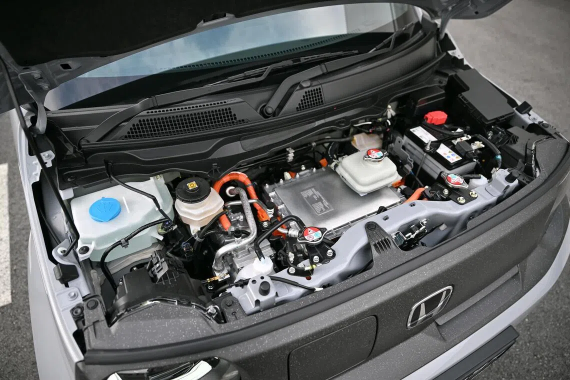 Beneath the bonnet: The Japanese seem to favour easier maintenance over a frunk.