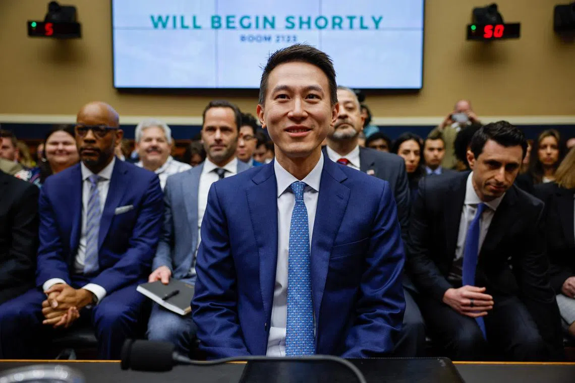 Mr Chew was fiercely questioned as he sought to protect his company from a forced sale or potential ban in the country.