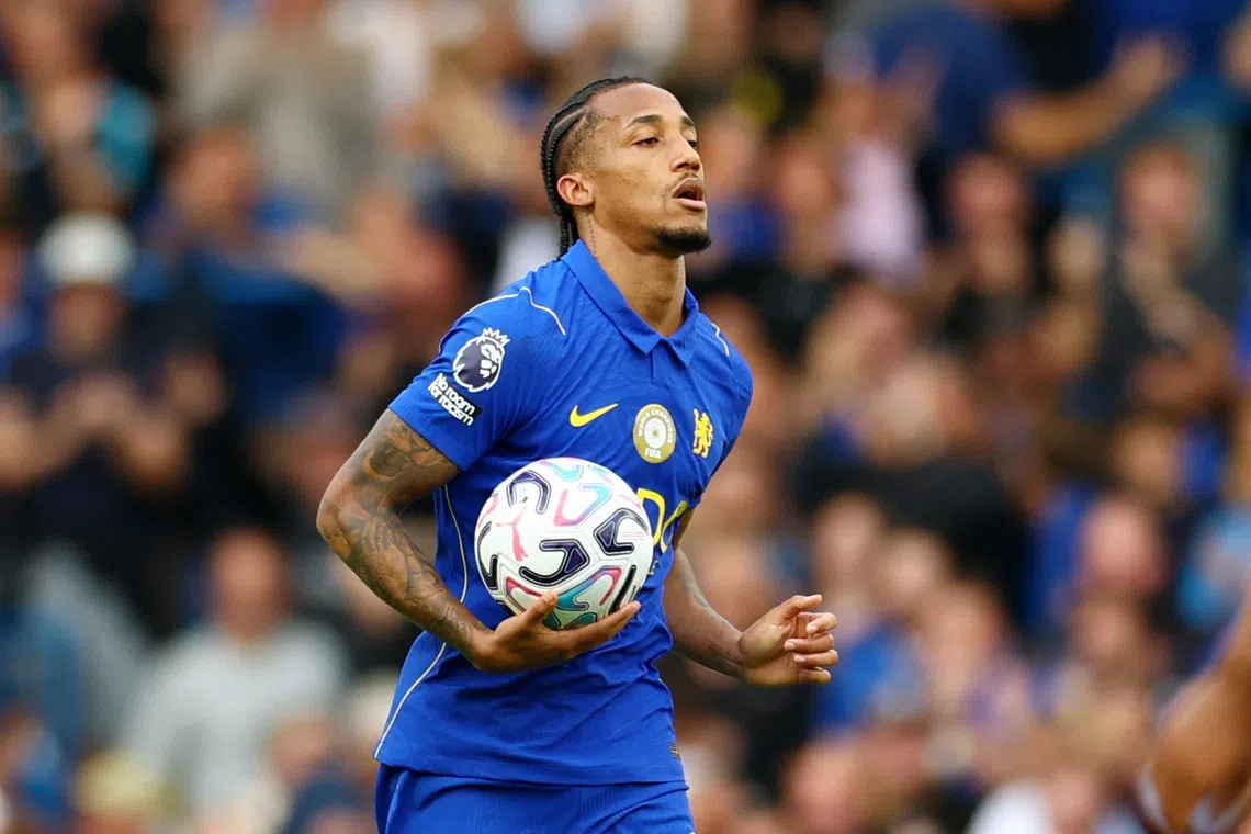 Soccer Football - Premier League - Chelsea v Hull City - Stamford Bridge, London, Britain - September 12, 2026 Chelsea's Joao Pedro celebrates scoring their second goal REUTERS/Hannah Mckay