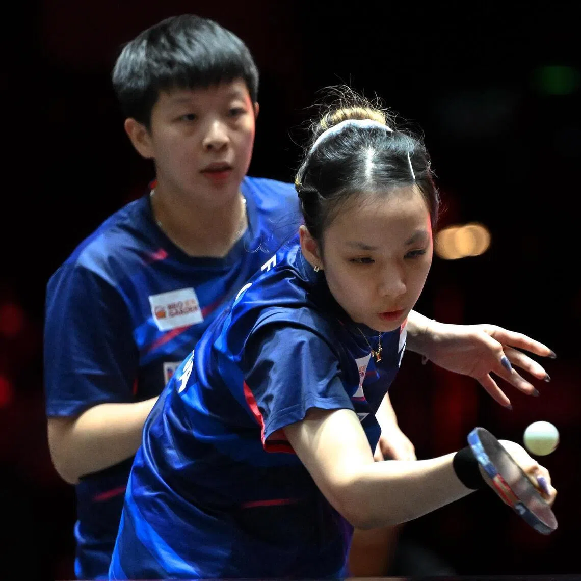 Singapore's Zeng Jian and Ser Lin Qian defeated Egypt's Hana Goda and Dina Meshref in the women's doubles round of 32 on Feb 23.