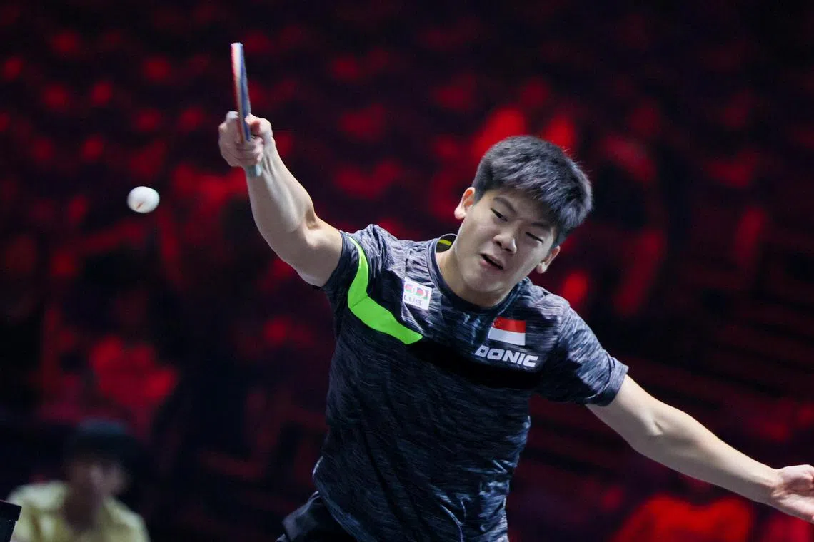 CMG20230313-LynnetteT01/卓祾祎/陈芷馨/WTT新加坡大满贯（记者：安远、芷馨、渤杨、明耀；摄影：祾祎、冠卫、健玮）[OCBC Arena] Men's Singles RD 32 - Quek Izaac (SGP) Vs Mattias Falck (SWE)