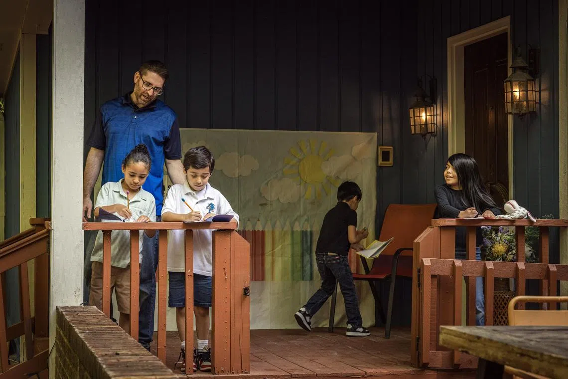Michael Greene teaches a science lesson outdoors at Kingdom Seed Christian Academy, a microschool with seven students, in Snellville, Ga., April 19, 2024. Parents, desperate for help, are turning to private schools with a half-dozen or so students, and they are getting a financial boost from taxpayers. (Audra Melton/The New York Times)