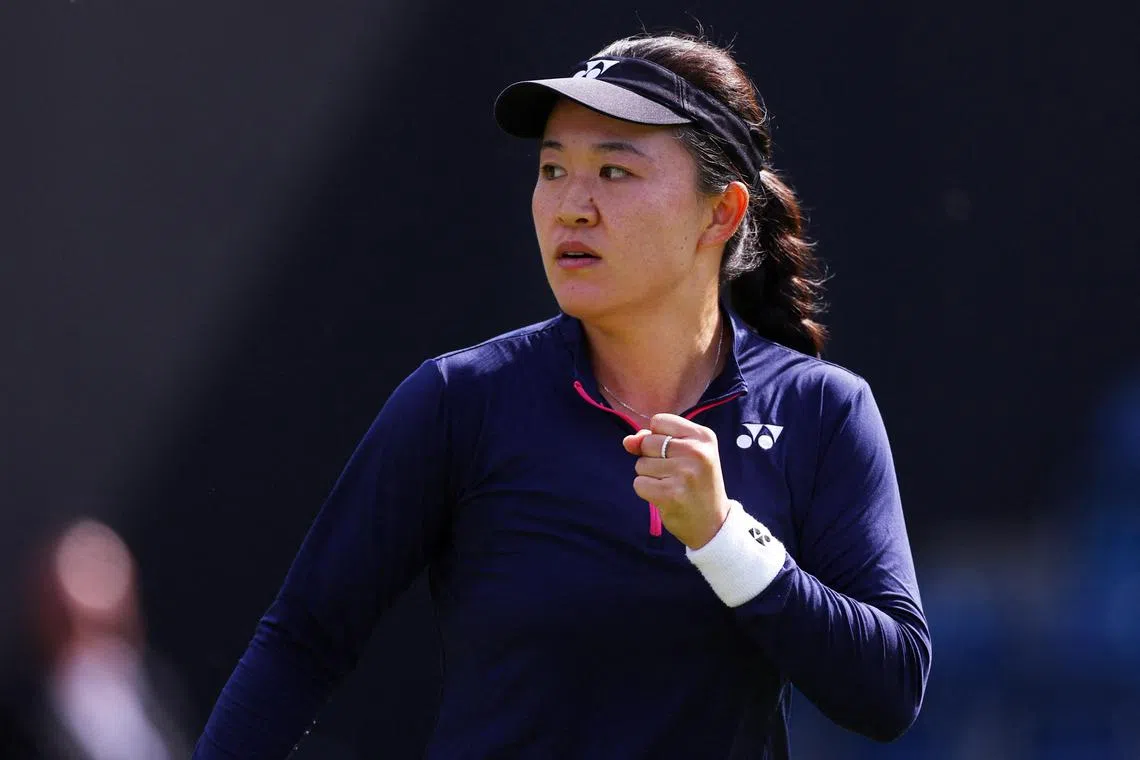 Zhu had earlier beat British number one Katie Boulter 7-5, 7-5 in the first round.