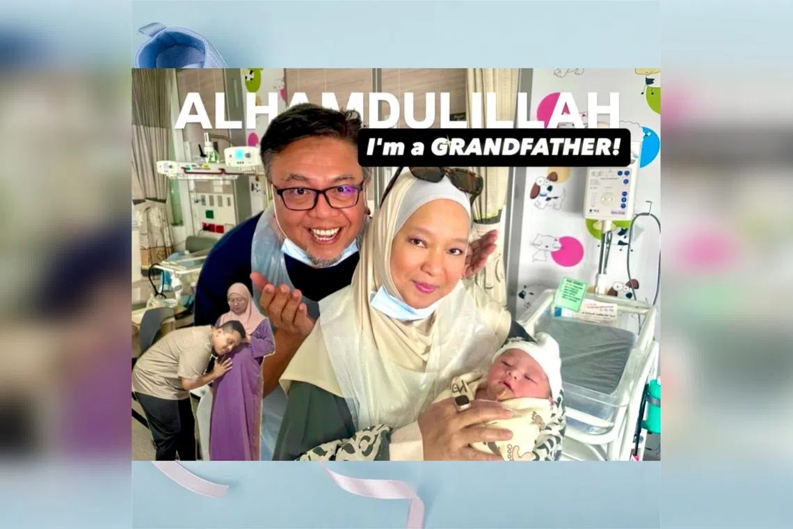 Singaporean comedian-host Suhaimi Yusof announced the birth of his first grandchild in an Instagram post.