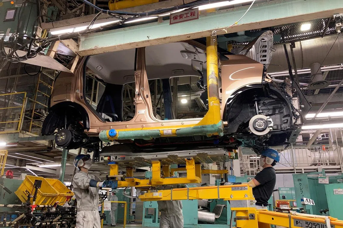 The production figures partly reflected the boost from recovering global supply chains.