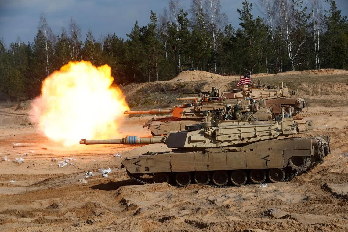 American officials are reluctant to send the US Abrams tank (above)  because the vehicles are complicated to maintain.