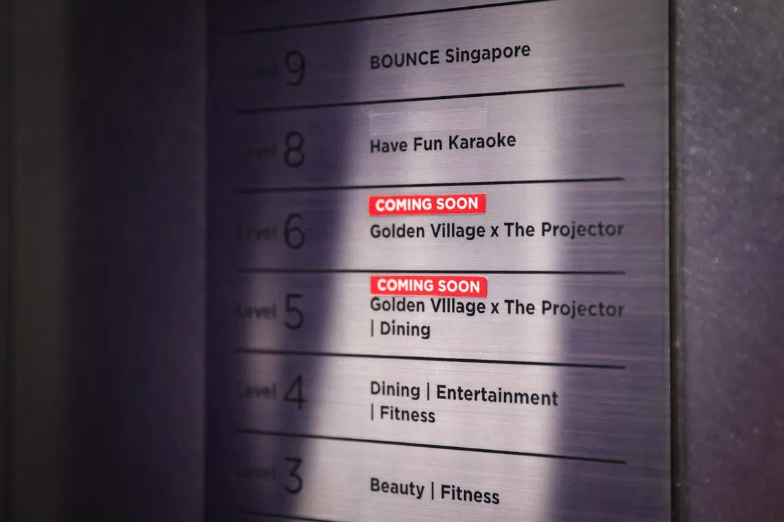 jocinema23 ST20231120_202374574368 Ong Wee Jin / John Lui / 

The floor directory inside the lift at Cineleisure, lists GV X The Projector, as 'coming soon'.