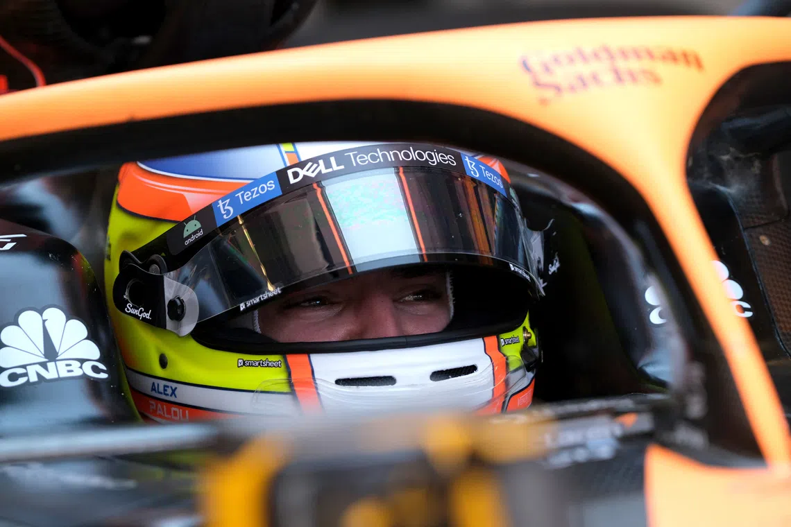 Formula One F1 - United States Grand Prix - Circuit of the Americas, Austin, Texas, U.S. - October 21, 2022 McLaren's Alex Palou during practice REUTERS/Ricardo Arduengo